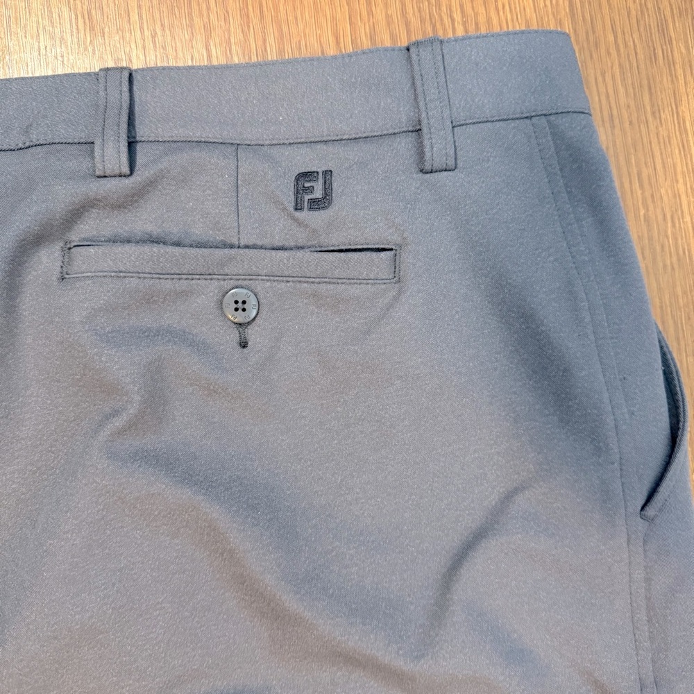 FootJoy Athletic Fit Golf Pants Men's 38x32 Wicking Performance Grey Flat Front